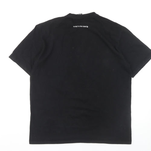 Stussy Men's Black Graphic Print T-Shirt L