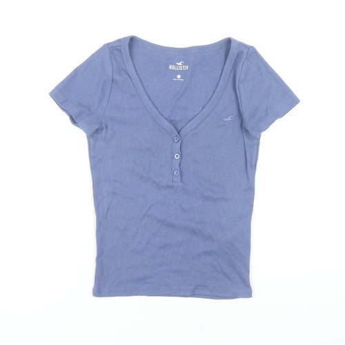 Hollister Women's Blue XS V-Neck T-Shirt