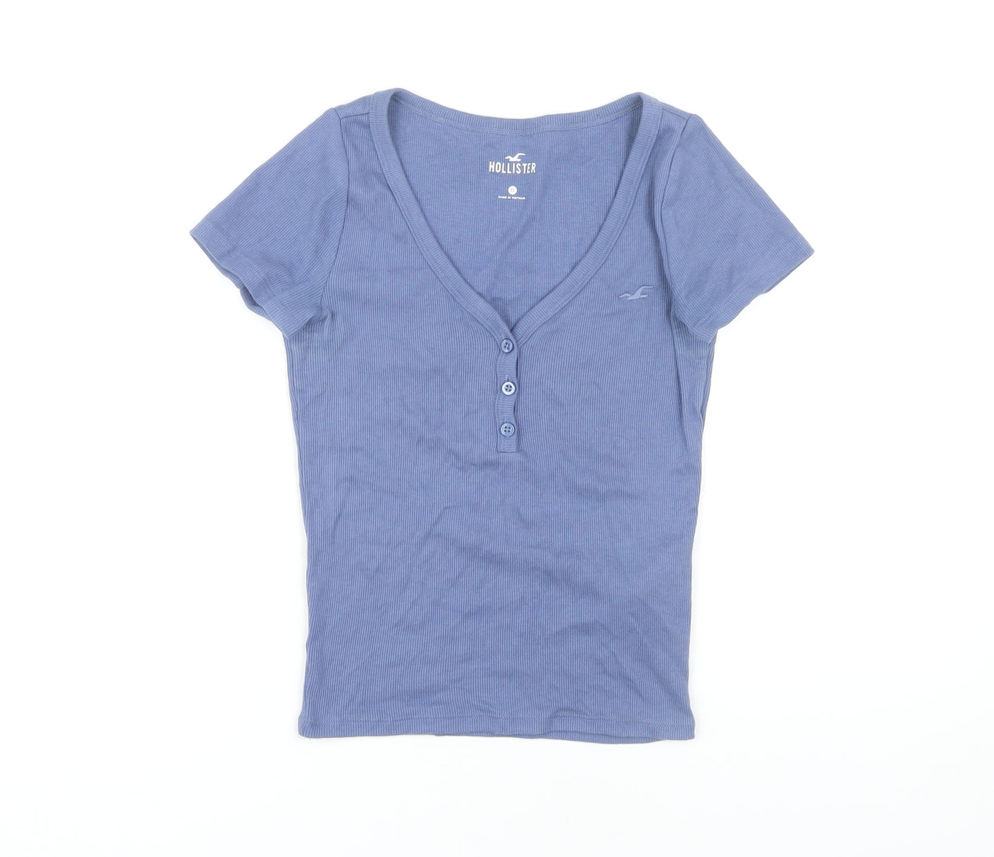 Hollister Women's Blue XS V-Neck T-Shirt