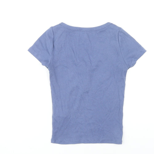 Hollister Women's Blue XS V-Neck T-Shirt