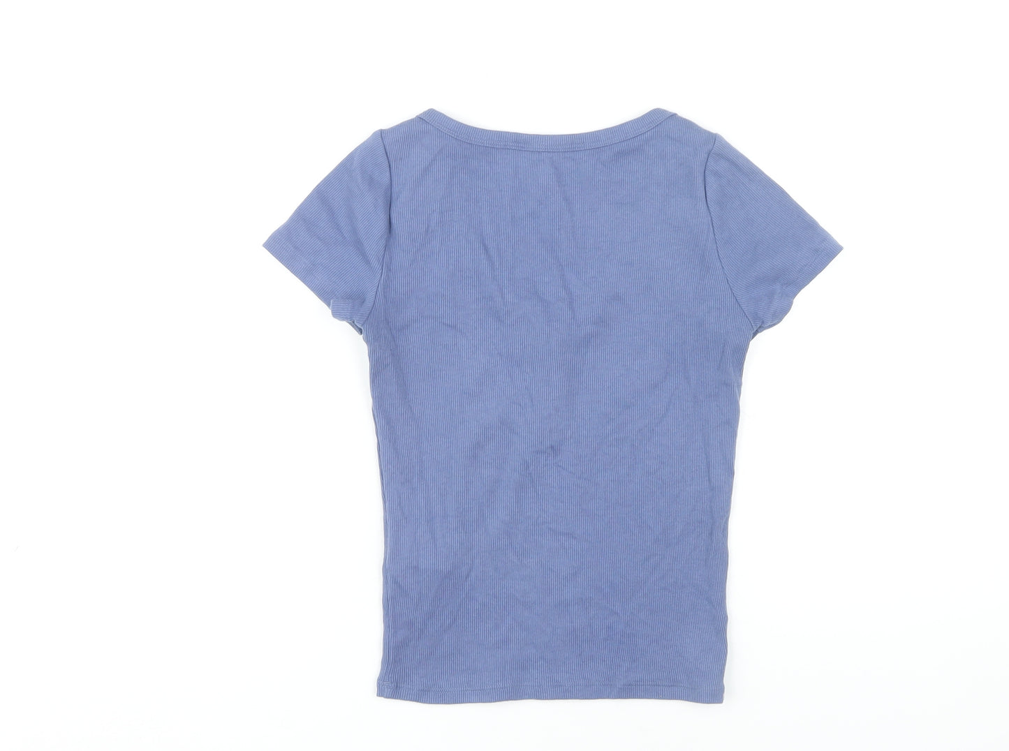 Hollister Women's Blue XS V-Neck T-Shirt