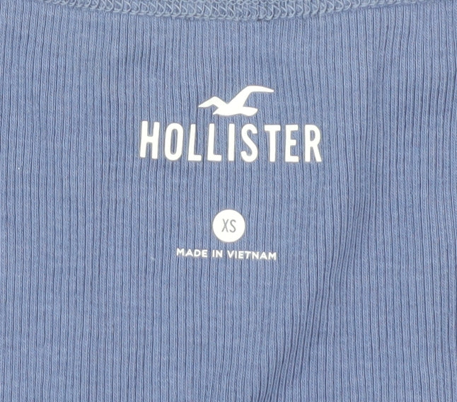 Hollister Women's Blue XS V-Neck T-Shirt