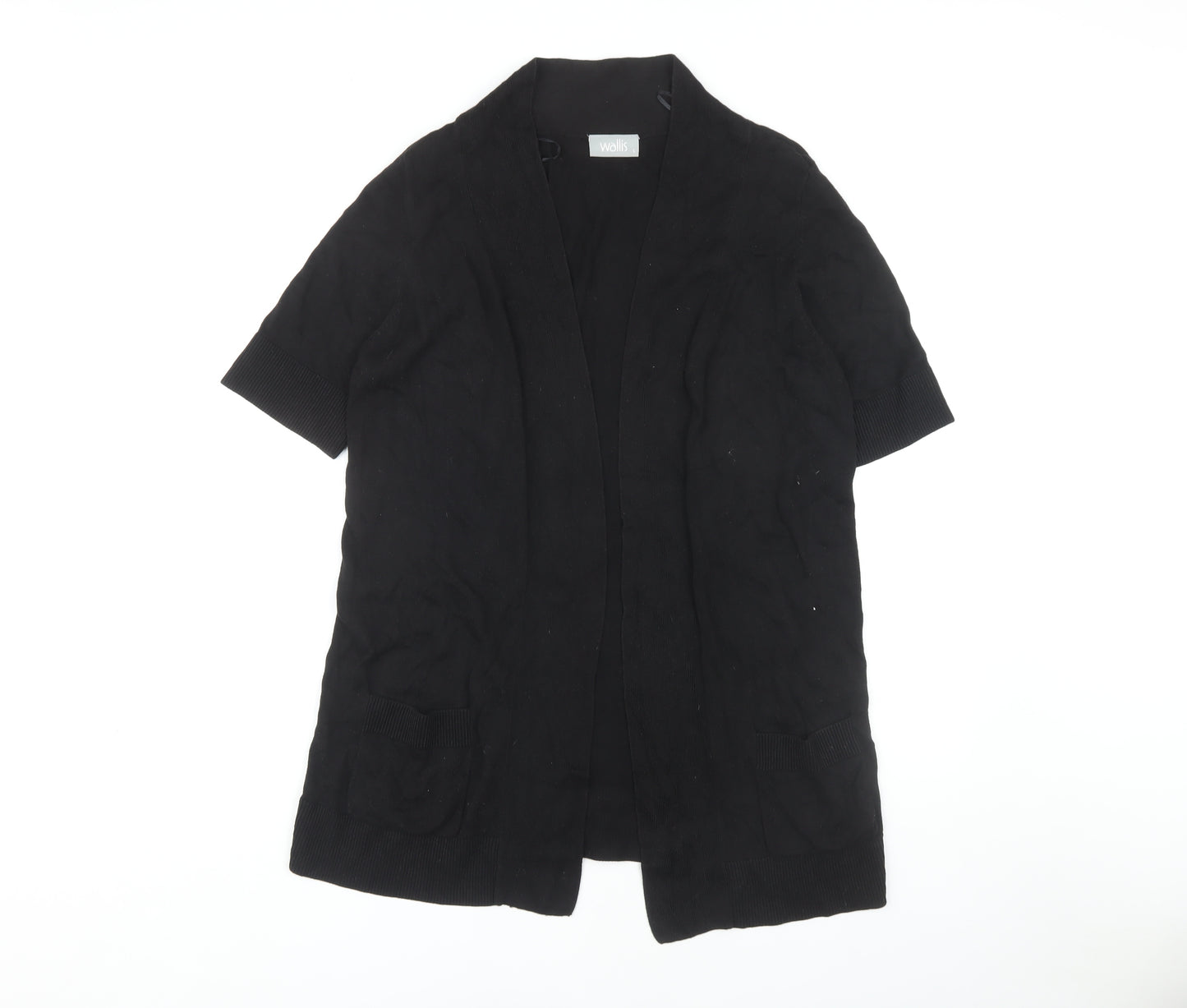 Wallis Women's Black Short Sleeve Cardigan L