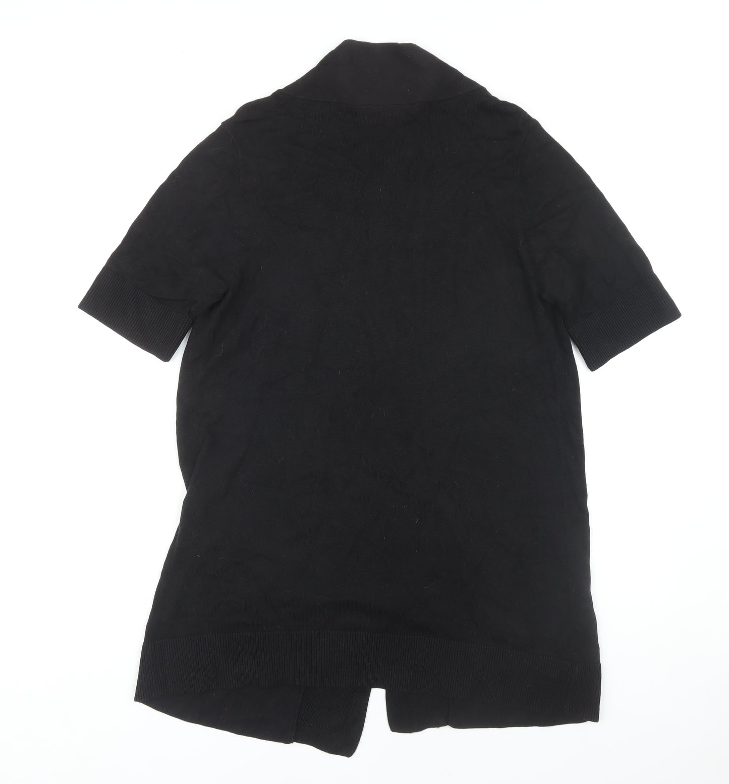 Wallis Women's Black Short Sleeve Cardigan L