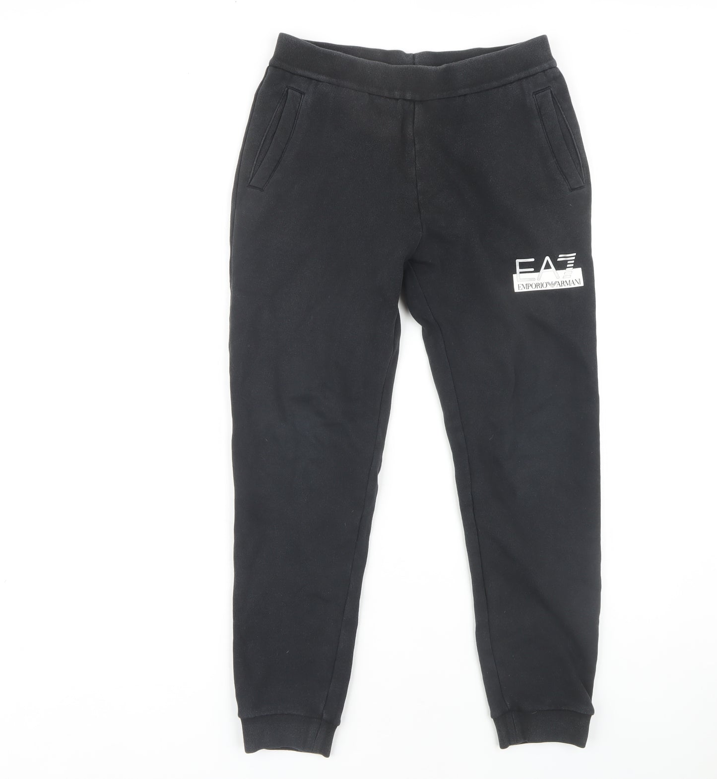 Emporio Armani Boys Black Joggers - Size 14 Years