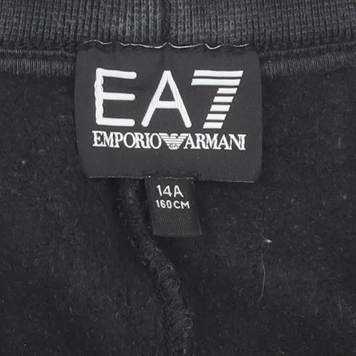 Emporio Armani Boys Black Joggers - Size 14 Years