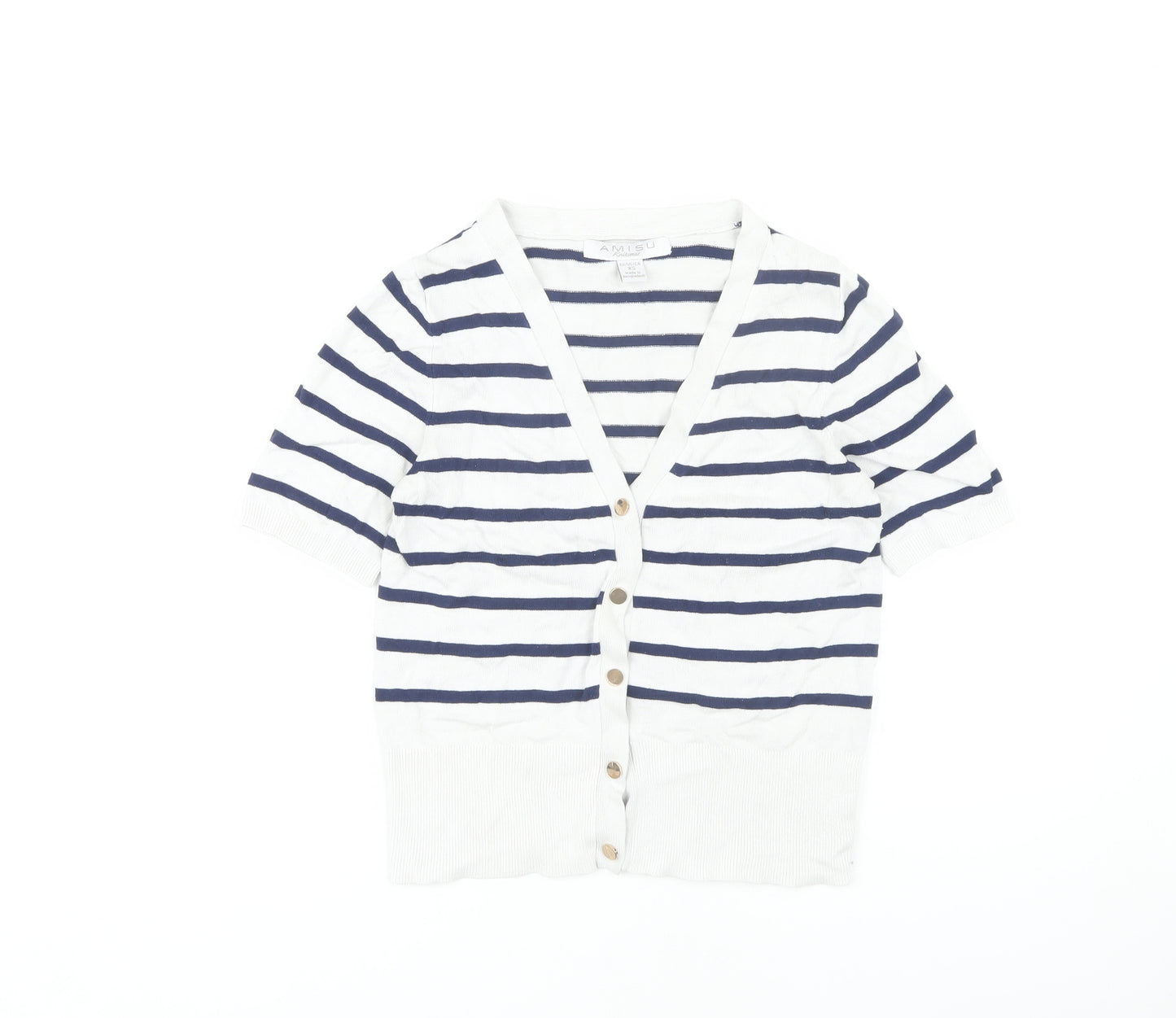 Amisu Women's Multicoloured Striped Cardigan XS