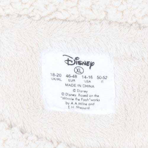 Disney Women Ivory Fleece Pyjama Top XL Cartoon