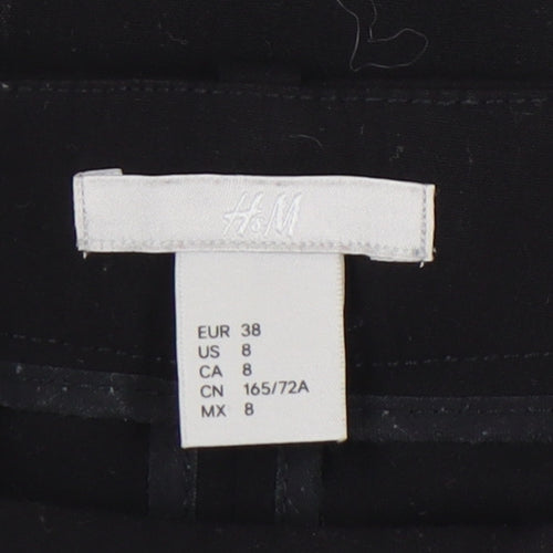 H&M Women's Black Straight Trousers Size 10
