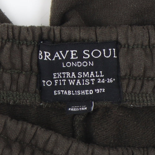 Brave Soul Men's Black XS Sweat Shorts