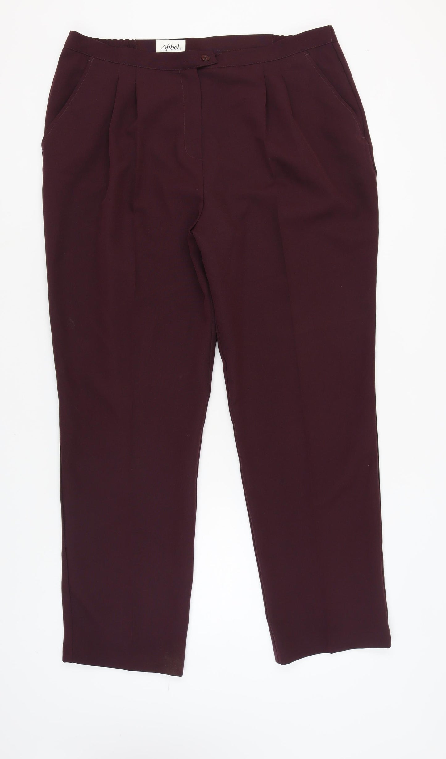 Afibel Women's Brown Trousers Size 22 Regular Fit