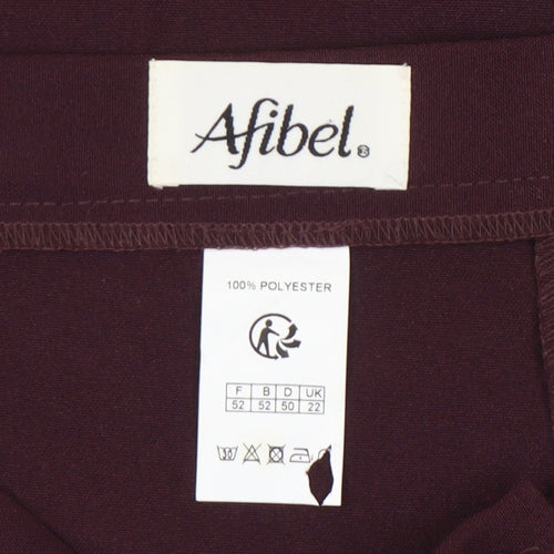 Afibel Women's Brown Trousers Size 22 Regular Fit