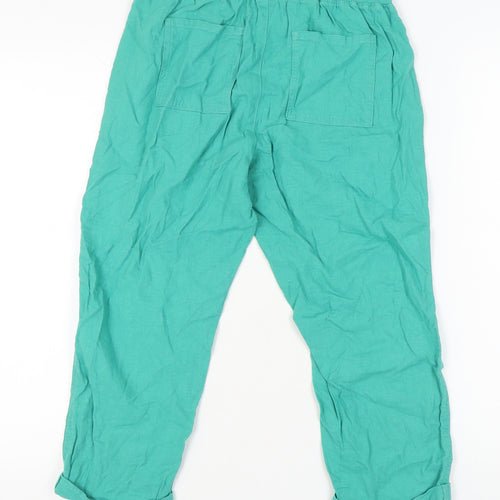 M&Co Women's Green Jogger Trousers Petite Size 8