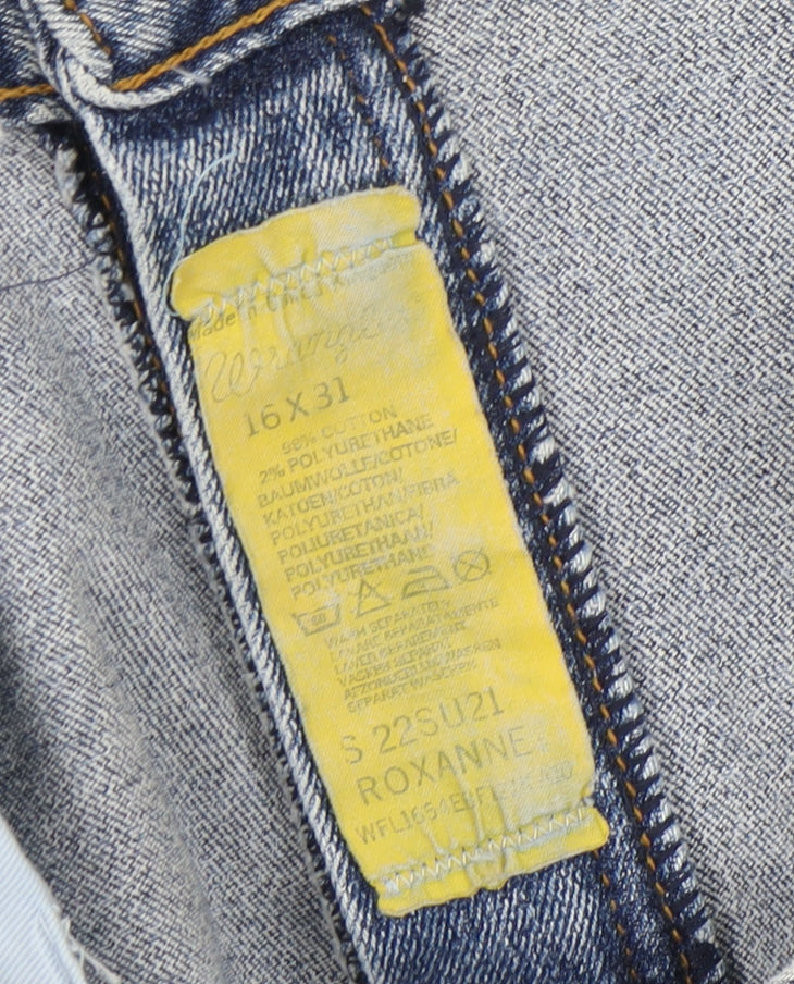 Wrangler Women's Blue Straight Jeans, Size 16