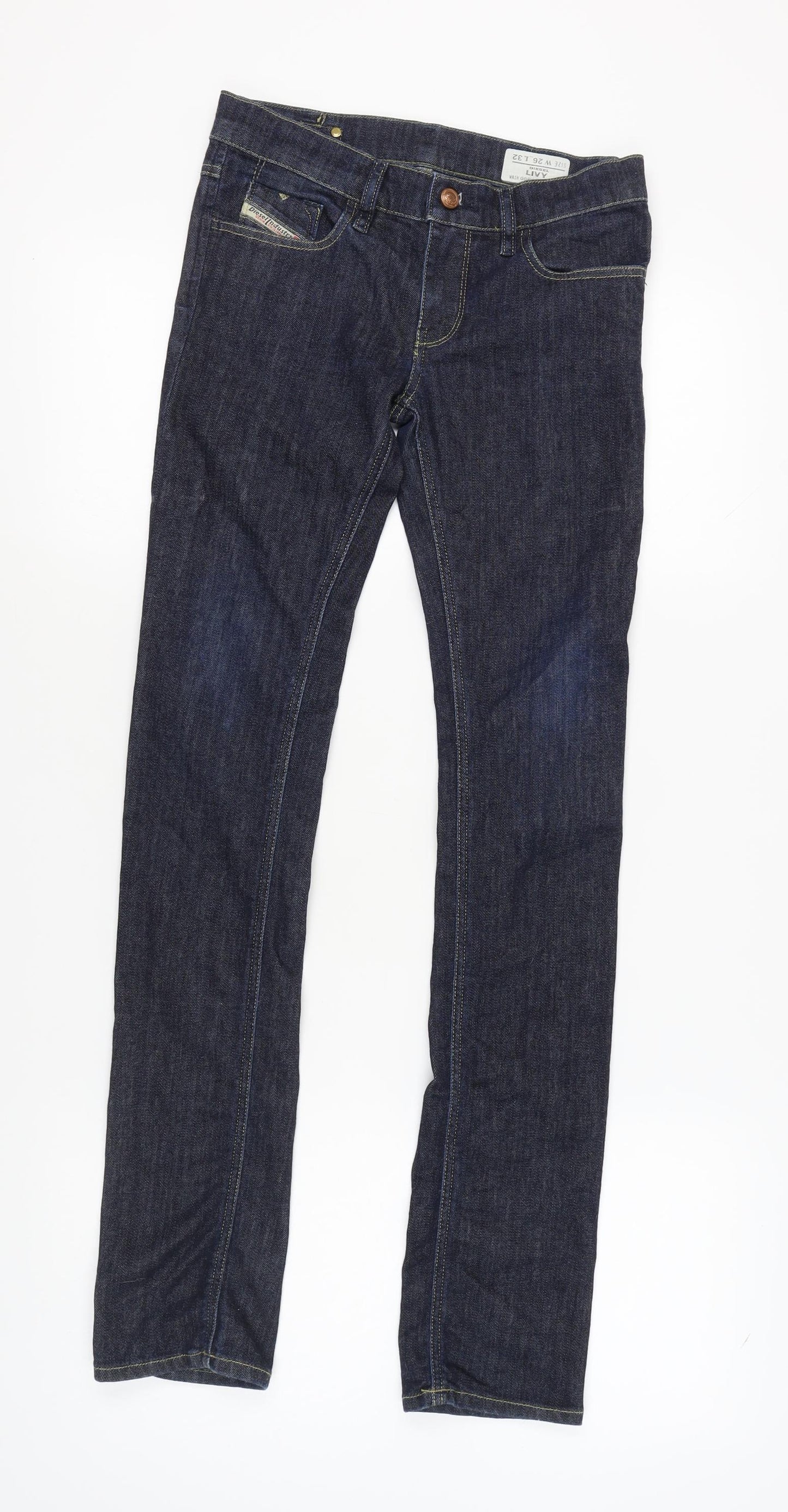 Diesel Women's Blue Slim Fit Straight Jeans