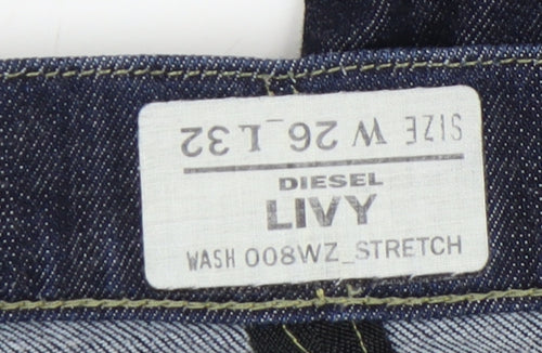Diesel Women's Blue Slim Fit Straight Jeans