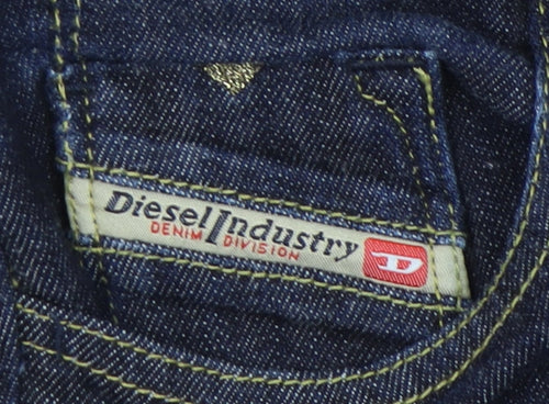 Diesel Women's Blue Slim Fit Straight Jeans