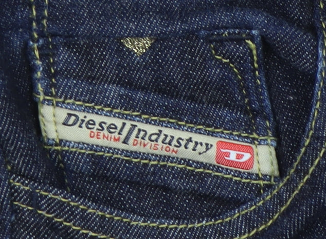 Diesel Women's Blue Slim Fit Straight Jeans