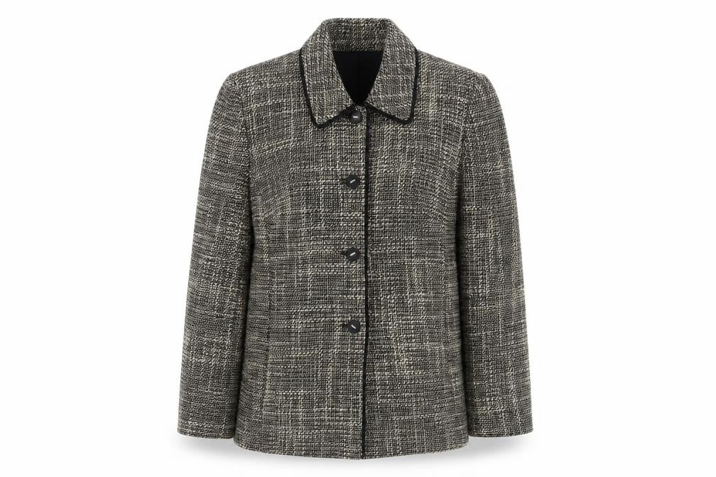 Front view of Eastex Women's Multicoloured Plaid Suit Jacket, size 12