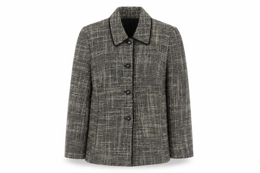 Front view of Eastex Women's Multicoloured Plaid Suit Jacket, size 12