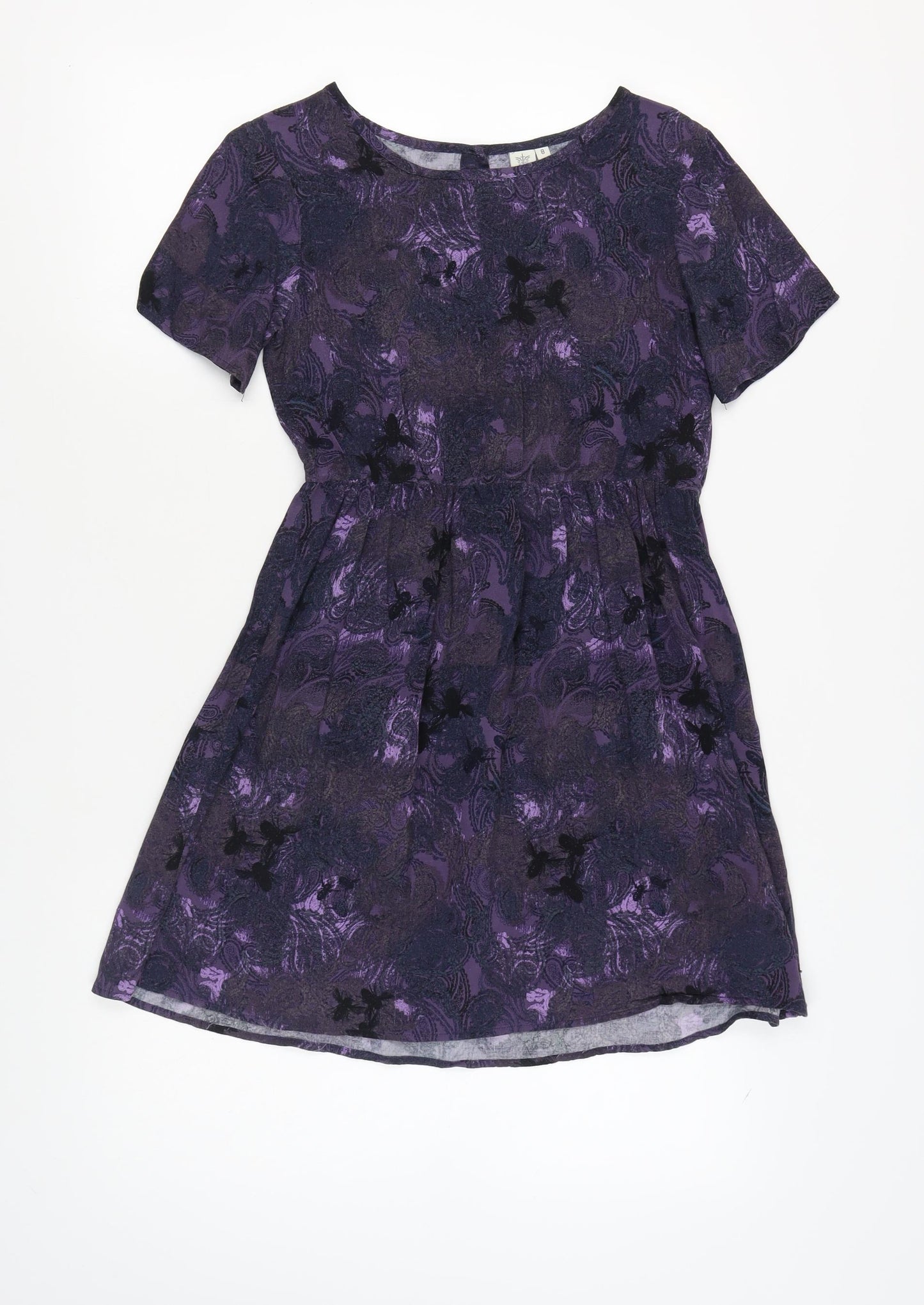 Firetrap Women's Purple Short A-Line Dress - Size 8