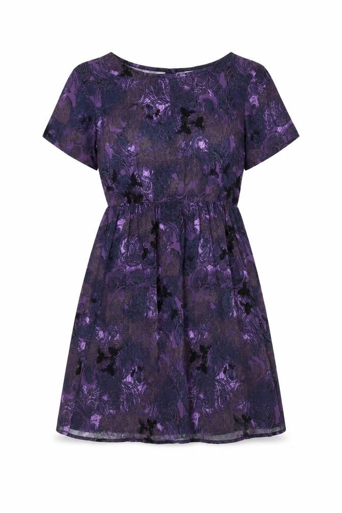 Front view of Firetrap Women's Purple Short A-Line Dress -, size 8