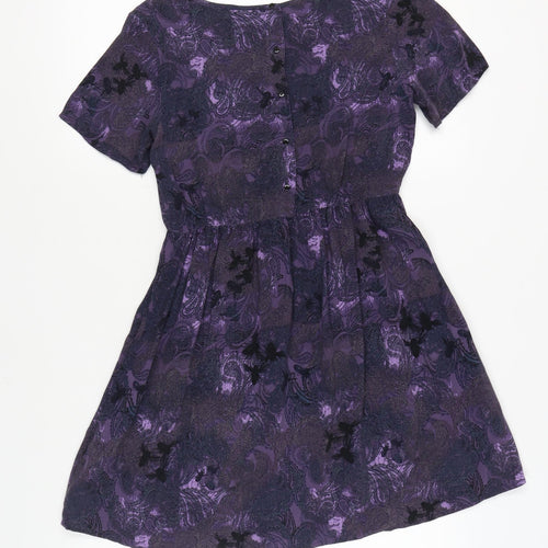 Firetrap Women's Purple Short A-Line Dress - Size 8