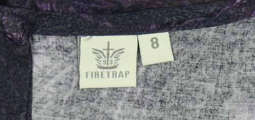 Firetrap Women's Purple Short A-Line Dress - Size 8