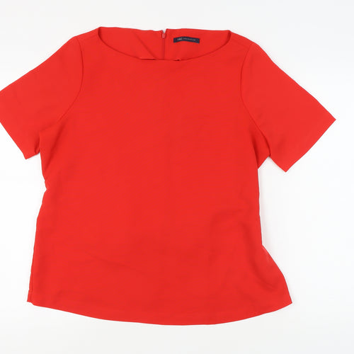 Marks and Spencer Women's Red Boat Neck Blouse Size 14