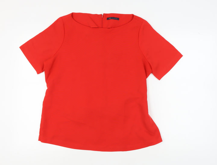 Marks and Spencer Women's Red Boat Neck Blouse Size 14