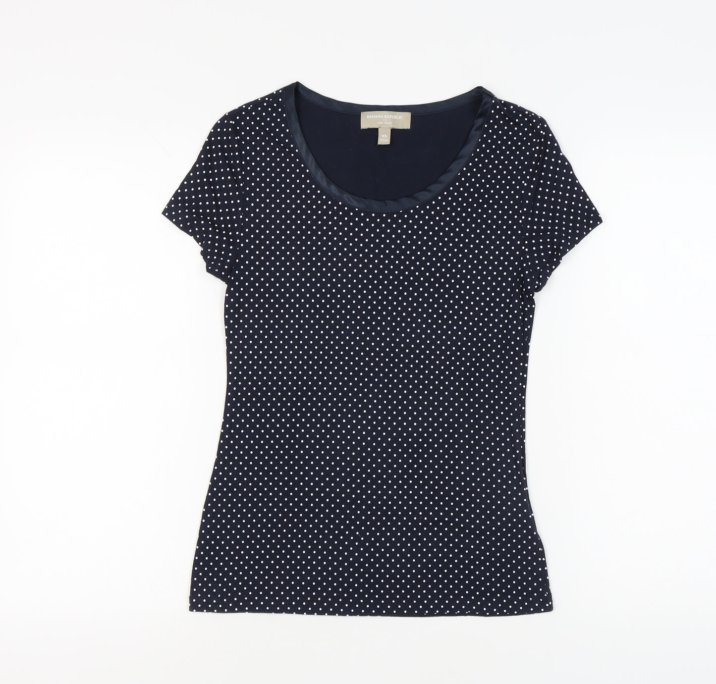 Banana Republic Women's Blue Polka Dot T-Shirt XS