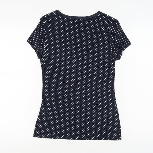 Banana Republic Women's Blue Polka Dot T-Shirt XS