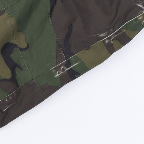 Next Boys Camouflage Puffer Jacket Green 7 Years Winter Hooded