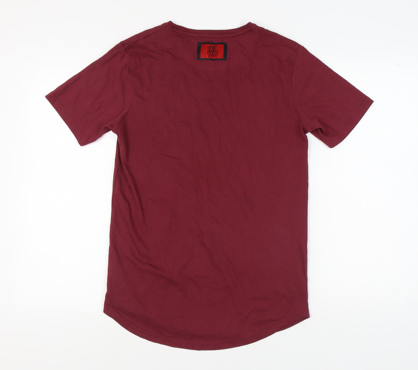 DFND Men's Red Crew Neck T-Shirt, Size M