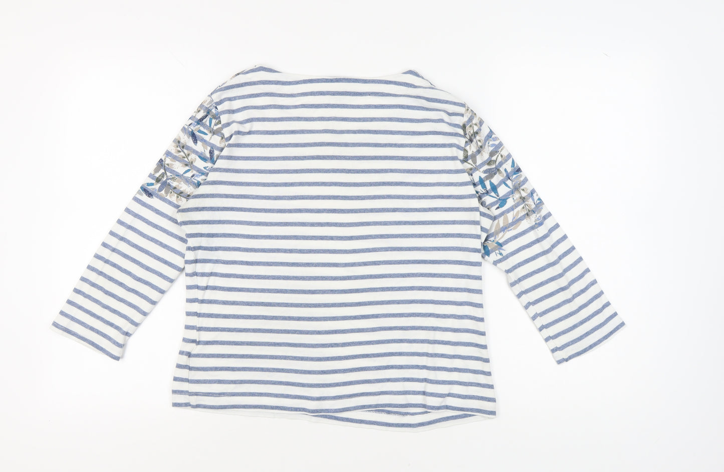 Maine New England Women's Blue Striped T-Shirt Size 14