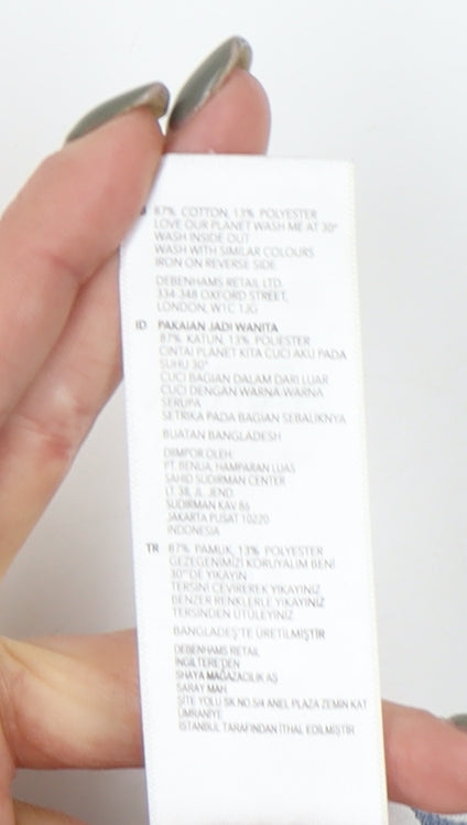 Maine New England Women's Blue Striped T-Shirt Size 14