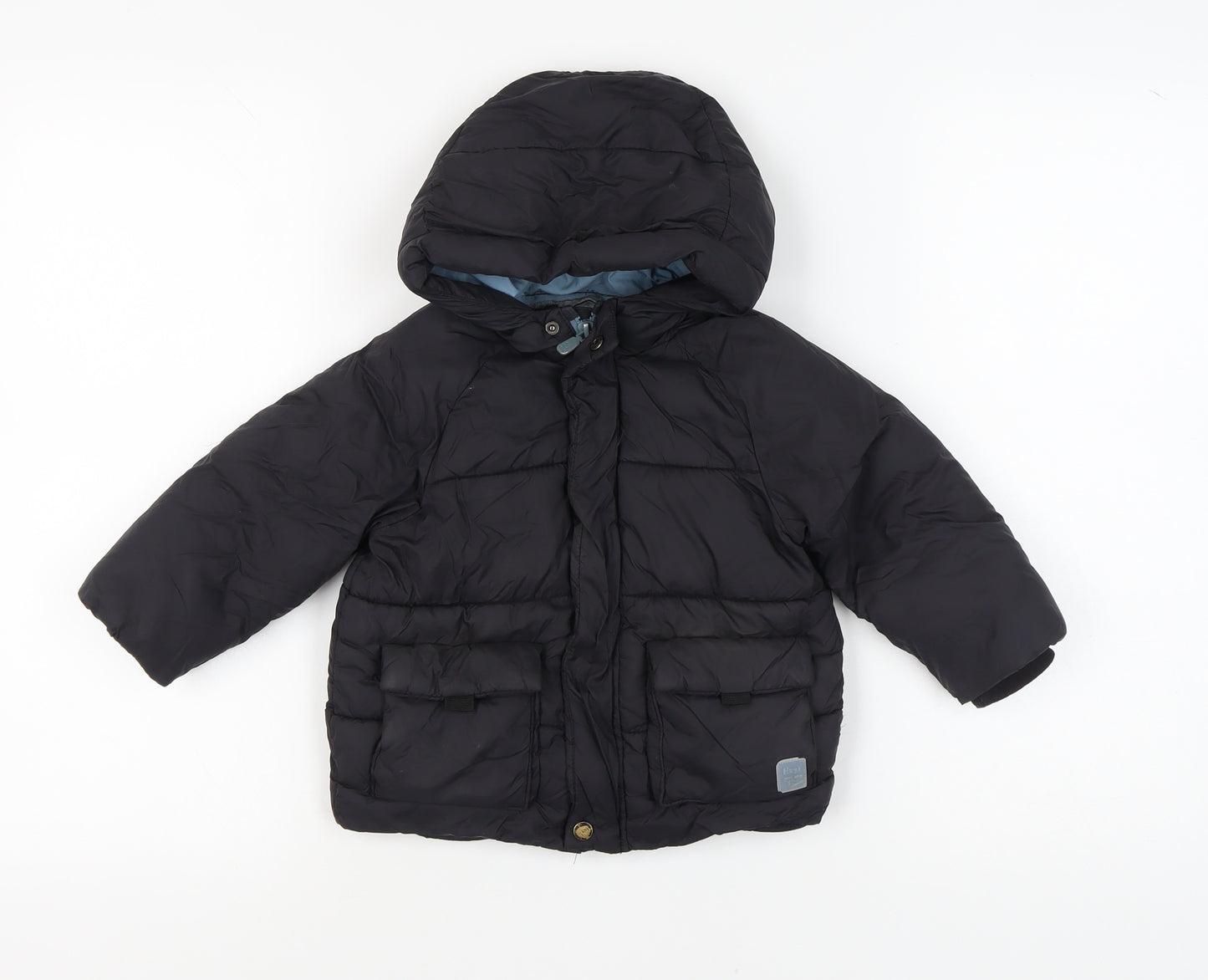 Zara Unisex Baby Puffer Jacket 12-18 Months Black