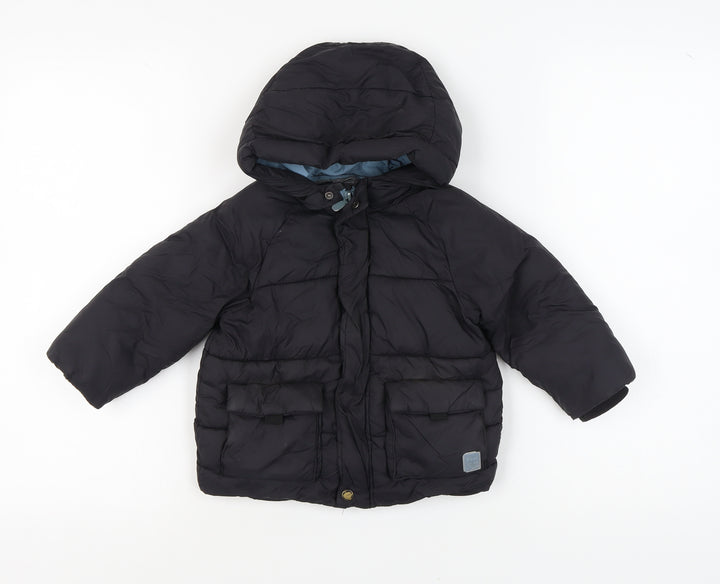 Zara Unisex Baby Puffer Jacket 12-18 Months Black