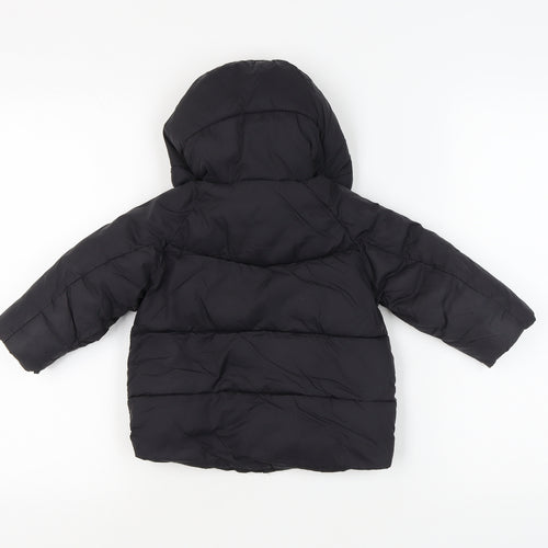Zara Unisex Baby Puffer Jacket 12-18 Months Black
