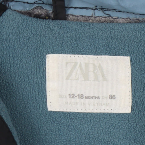 Zara Unisex Baby Puffer Jacket 12-18 Months Black