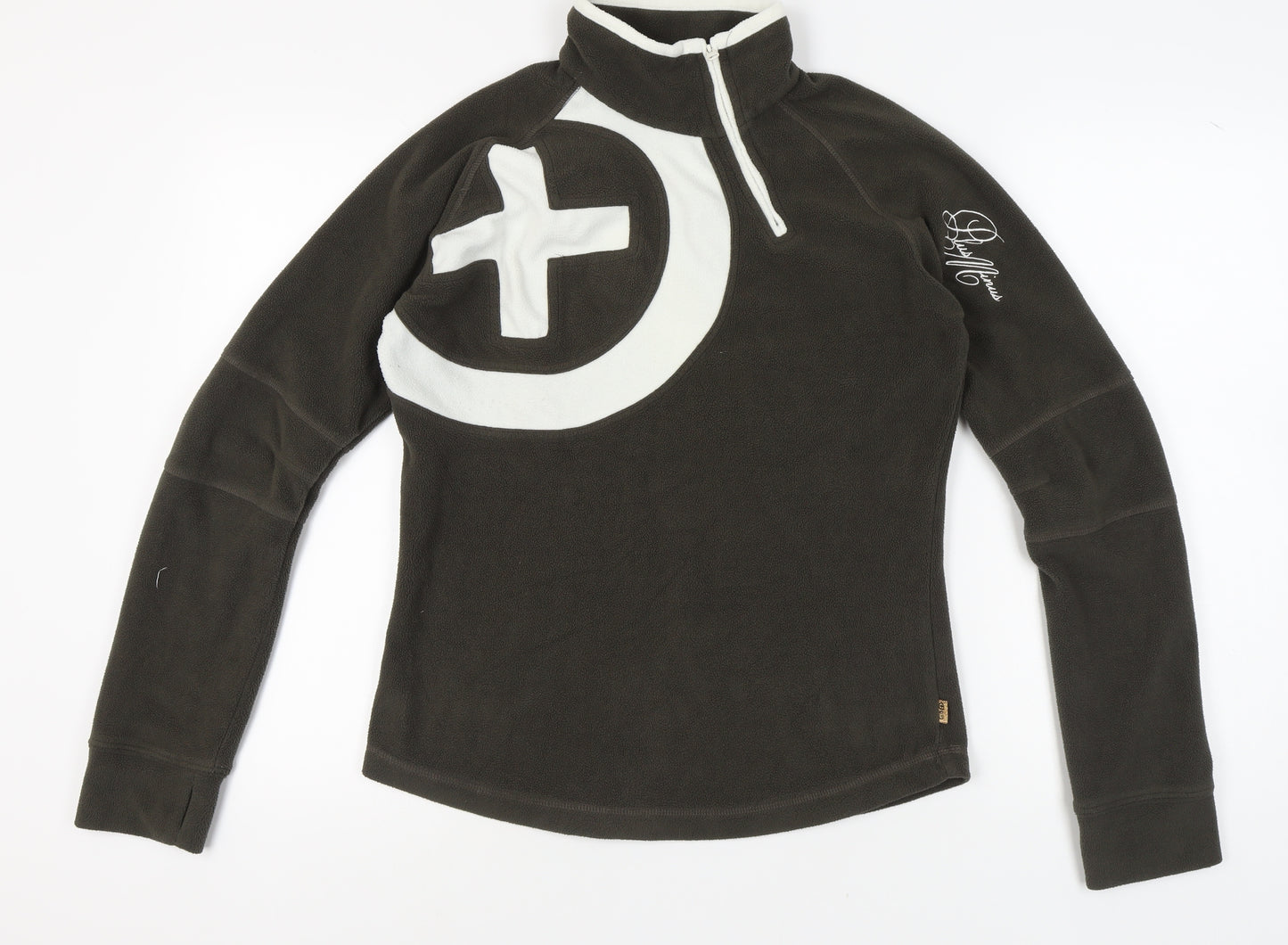 PLUSMINUS Women's Black Geometric Sweatshirt L