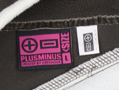 PLUSMINUS Women's Black Geometric Sweatshirt L