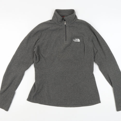 The North Face Women's Grey XS 1/4 Zip Fleece Sweatshirt