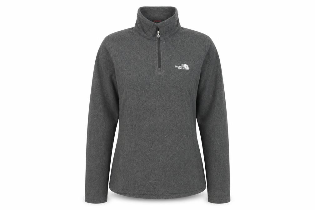 The North Face Women's Grey XS 1/4 Zip Fleece Sweatshirt