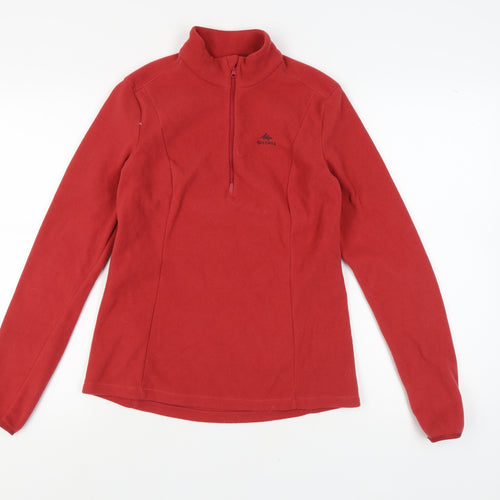 Decathlon Women's Red Fleece Regular Fit Sweatshirt Size 12