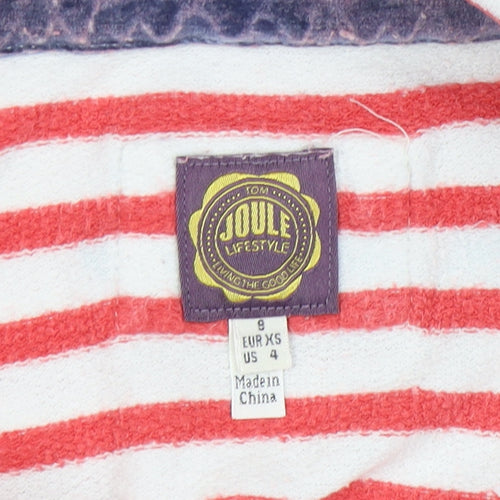 Joule Women's XS Red Striped Boat Neck Sweatshirt