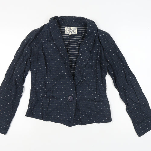 Seasalt Women's Blue Spotted Blazer, Size 10