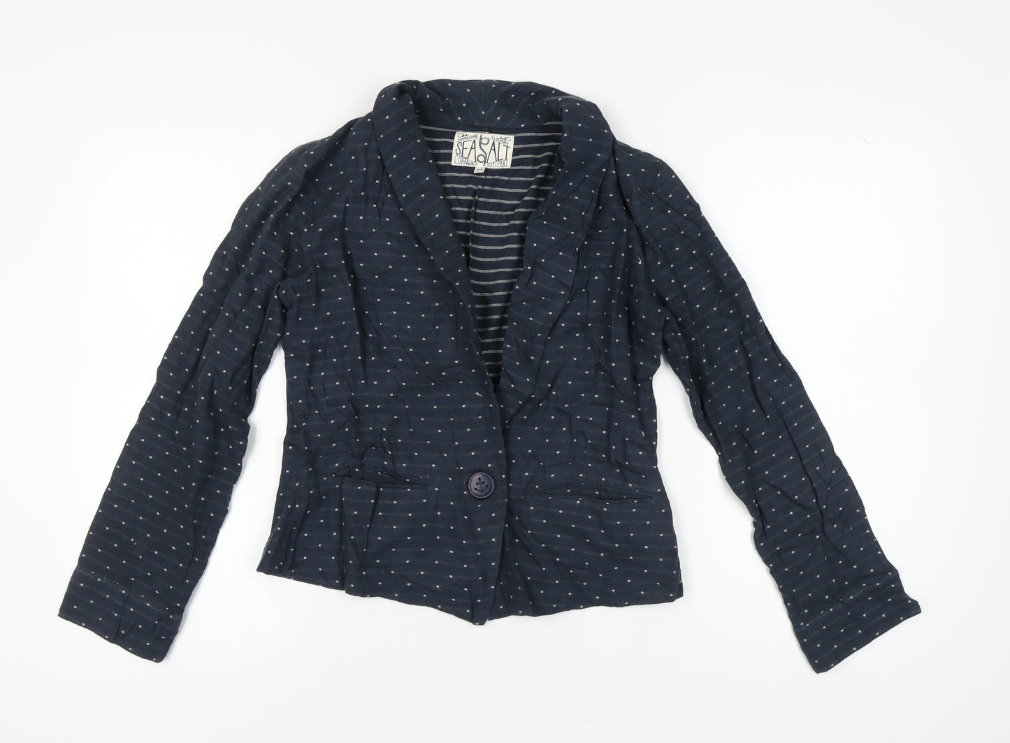 Seasalt Women's Blue Spotted Blazer, Size 10