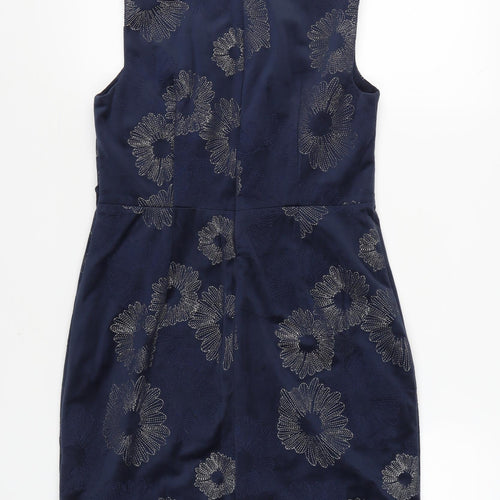 White Stuff Women's Blue Floral Dress, Size 8