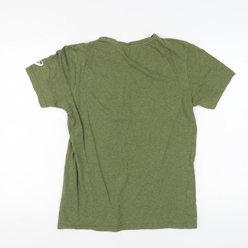 ASICS Men's Green Graphic Print T-Shirt - Size S